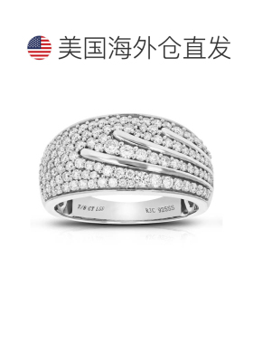 自营 vir jewels7/8 克拉圆形切割实验室培育钻石结婚戒指 109 颗