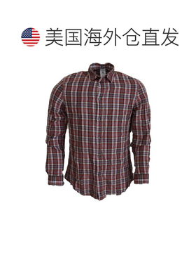 自营GF Ferre Checke Cotton Long Sleeves Casual Men's Shirt -