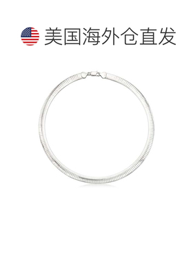自营Ross-Simons 意大利 8 毫米纯银欧米茄项链 - 20 英寸 美国奥