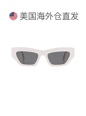 自营Versace Dark Grey Irregular Ladies Sunglasses VE4432U 40