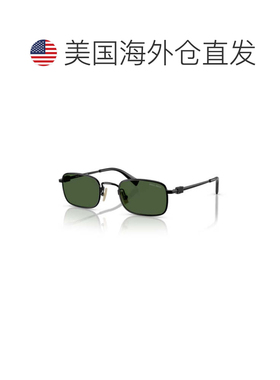 自营miu miu0mu A53s Rectangular Metal Frame Sunglasses - whi