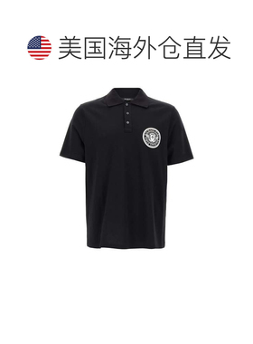 自营Balmain Men's Coin Polo Shirt - white/black 美国奥莱直发