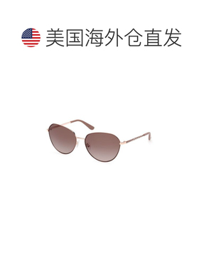自营Guess Metal Women's Sunglasses - beige 美国奥莱直发