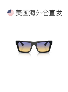 自营prada0pr 19ws Rectangular Black Acetate Sunglasses - bla