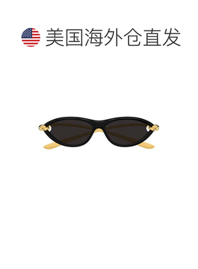 自营bottega veneta黑色Bv1390S猫眼醋酸纤维太阳镜-黑色 美国奥