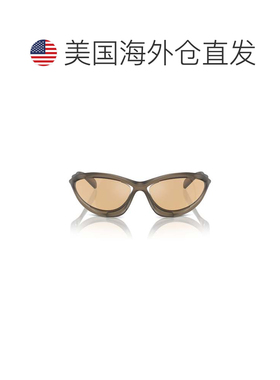 自营prada0pr A26s Sculptural Brown Sunglasses - brown 美国奥