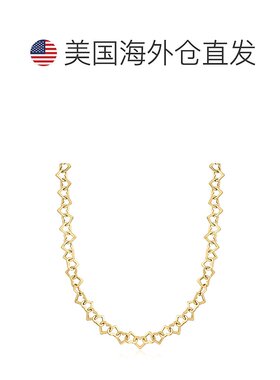 自营 Ross-Simons 14kt 黄金心形链环项链 - 18 英寸 美国奥莱直