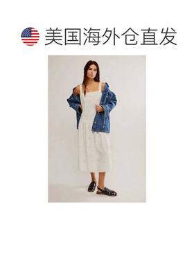 自营Free People Primavera Midi Dress Women's  White Eyelet E