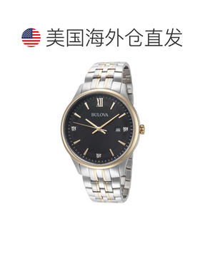 自营Bulova Men's Classic 40mm Quartz Watch - black 美国奥莱