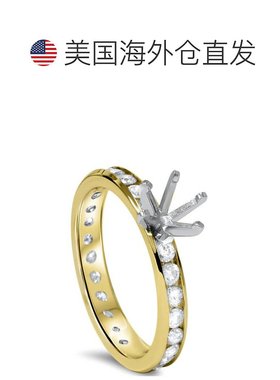 自营 pompeii31 1/2 克拉钻石永恒订婚镶嵌 14K 黄金 - 14k 白金