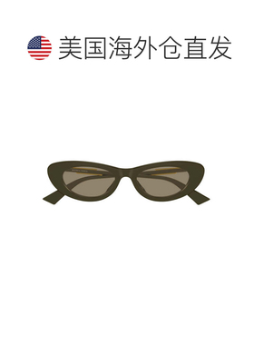 自营bottega veneta绿色Linea缎带回收醋酸纤维椭圆太阳镜-黑色
