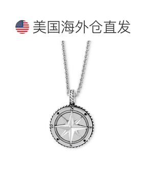 美国直邮EFFY 男士 项链纯银吊坠礼物银色男款