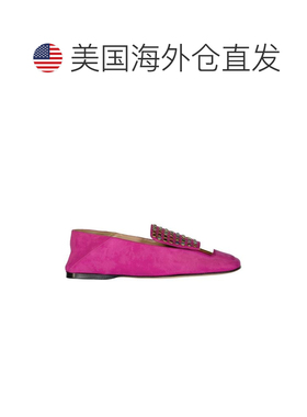 自营Sergio Rossi Calfskin Slip-On Women's Loafers - multicol