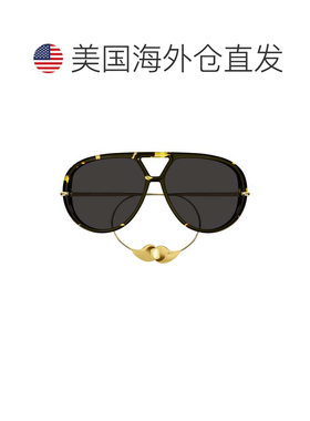 自营bottega venetaBv1273s龟形飞行员太阳镜-灰色 美国奥莱直发