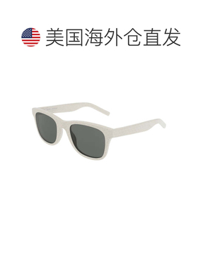 自营Saint Laurent Sunglasses Square Full Rim, Ivory Frame An