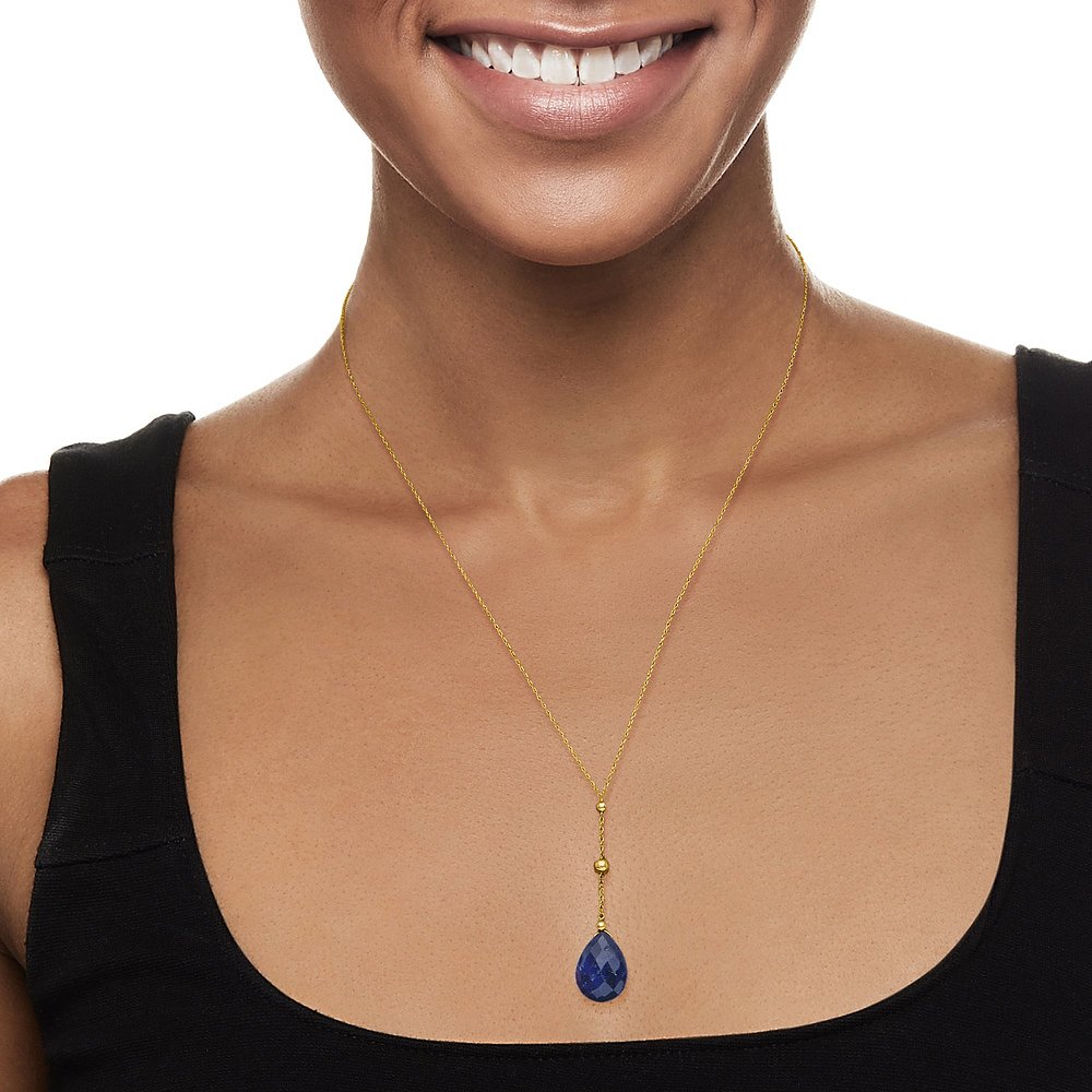 Ross-Simons Sapphire Y-Necklace in 14kt Yellow Gold - 18 in - 图2