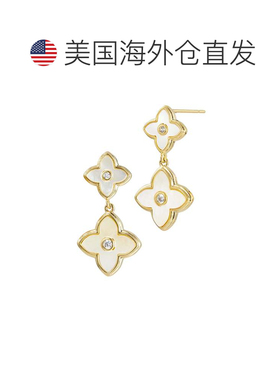 自营savvy cie jewels18K YELLOW GOLD PLATED MOTHER OF PEARL C