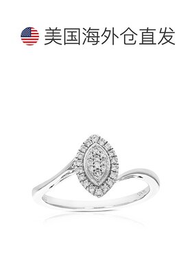 自营 vir jewels1/8 克拉圆形切割实验室培育钻石结婚订婚戒指 .9