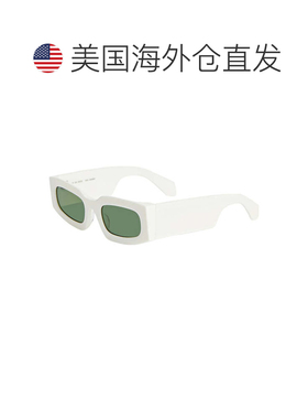 自营Off-White Sunglasses Rectangle Full Rim, White Frame And