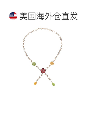 自营 salvatore ferragamo花卉精品项链 - 金色 美国奥莱直发吊坠