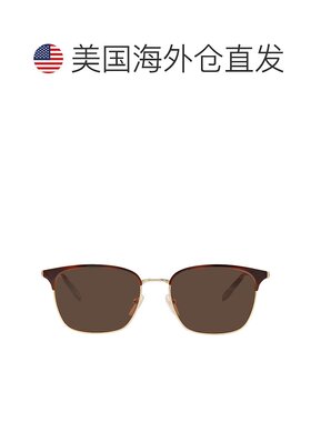 自营Salvatore Ferragamo Shiny Gold Square Men's Sunglasses S