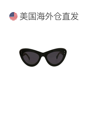 自营alaia猫眼框架醋酸纤维太阳眼镜-黑色黑色灰色 美国奥莱直发