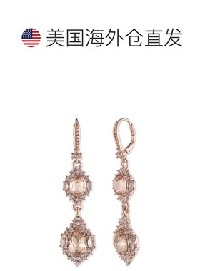 【美国直邮】marchesa 通用 耳环水晶金色玫瑰金金属