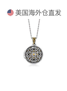 自营Ross-Simons 2 色纯银巴厘岛风格小盒式项链 - 18 英寸 美国