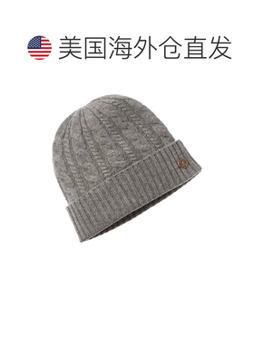 美国直邮自营Bruno Magli厚针织线羊绒帽-灰色 美国奥莱直发帽子