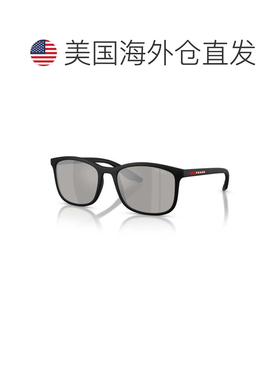 自营pradaPSA08S 1BO2B0哑光黑色/浅灰色银镜-哑光黑色 美国奥莱
