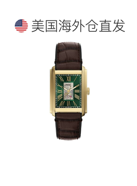 自营Fossil Men's Carraway Green Dial Watch - green 美国奥莱