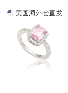 自营Suzy Levian Sterling Silver Emerald Cut Blue Sapphire &