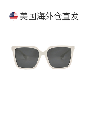 自营Burberry深灰色方形女士太阳镜BE4411D 410087 57-象牙色 美