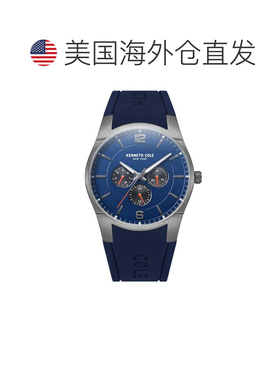 自营Kenneth Cole Men's Classic 42mm Quartz Watch - blue 美国