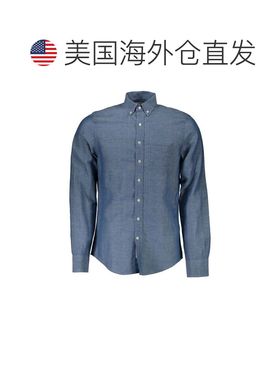 自营Gant Linen Men's Men's Shirt - blue 美国奥莱直发