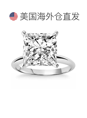 自营pompeii33 克拉认证公主方切割单石钻石订婚戒指 14k 黄金实