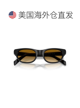 自营prada猫眼太阳镜，黑色光滑醋酸纤维镜框-中性色 美国奥莱直
