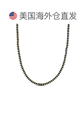 自营mimi & max50 1/2 CT TGW Created 黑色尖晶石网球项链镀黄色