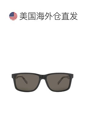 自营Salvatore Ferragamo Dark Grey Rectangular Men's Sunglass