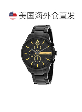 自营Armani Exchange Men's Black dial Watch - black 美国奥莱