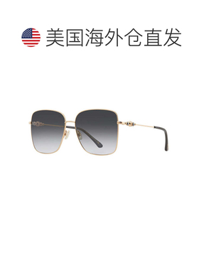 自营Jimmy Choo Sunglasses Rectangle Full Rim, Black Gold Fra
