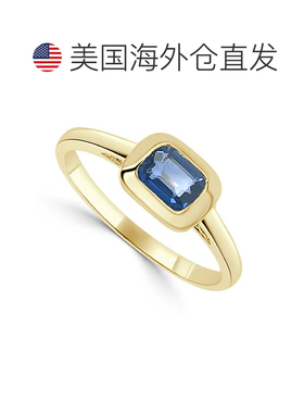 自营sabrina14K Yellow Gold Sapphire Ring - yellow gold 美国