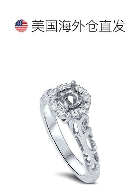 自营 pompeii31/10 克拉复古光环钻石订婚镶嵌 950 铂金 - 14k 白