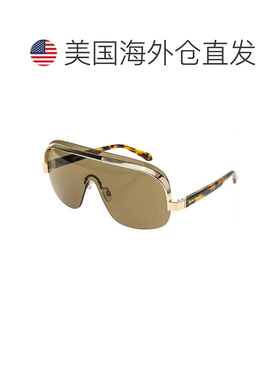 自营Palm Angels Sunglasses Shield Rimless, Black/gold Frame