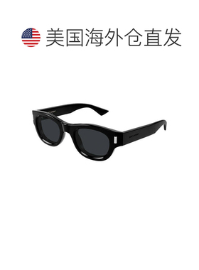 自营Saint Laurent Sunglasses Square Full Rim, Black Frame An