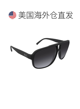 自营Armani Exchange Gradient Gray Rectangular Men's Sunglass
