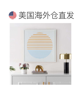 自营Safavieh Linear Horizo​​n 裱框墙艺术 - 橙色/ 美国奥莱