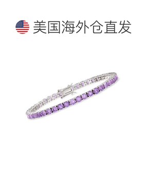自营925 纯银 Ross-Simons 紫水晶网球手链 8 英寸 美国奥莱直发