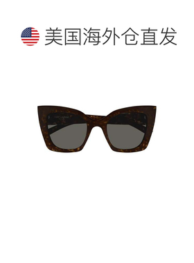 自营saint laurentSl 552 Oversized Tortoiseshell Square Frame