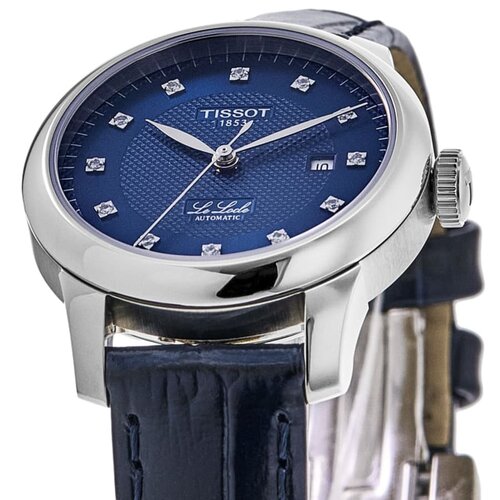自营Tissot Le Locle Automatic Blue Diamond Dial Leather Stra - 图2